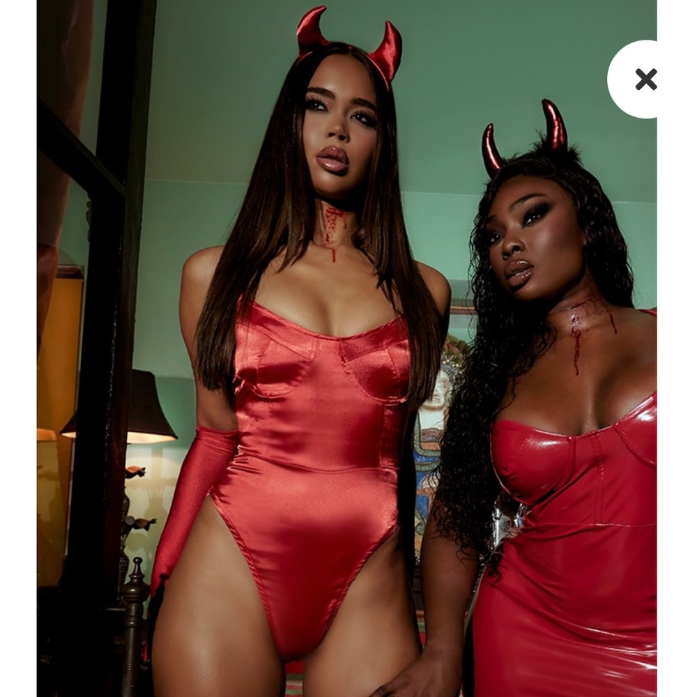Red Devil Bodysuit 2 Piece Costume